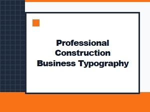 Clean Minimalist Fonts for Construction Business Websites